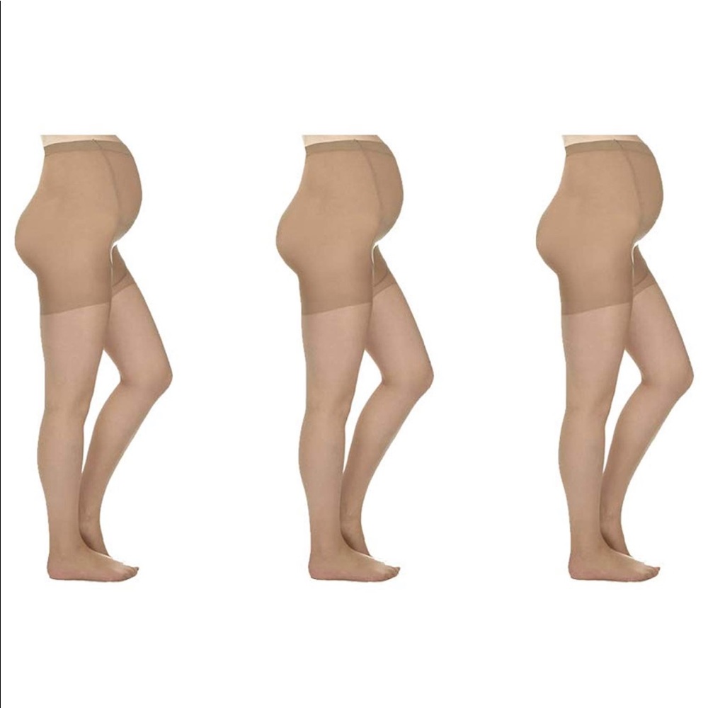 🤰🏼 NWT Silky Toes Nude Maternity Sheer Pantyhose